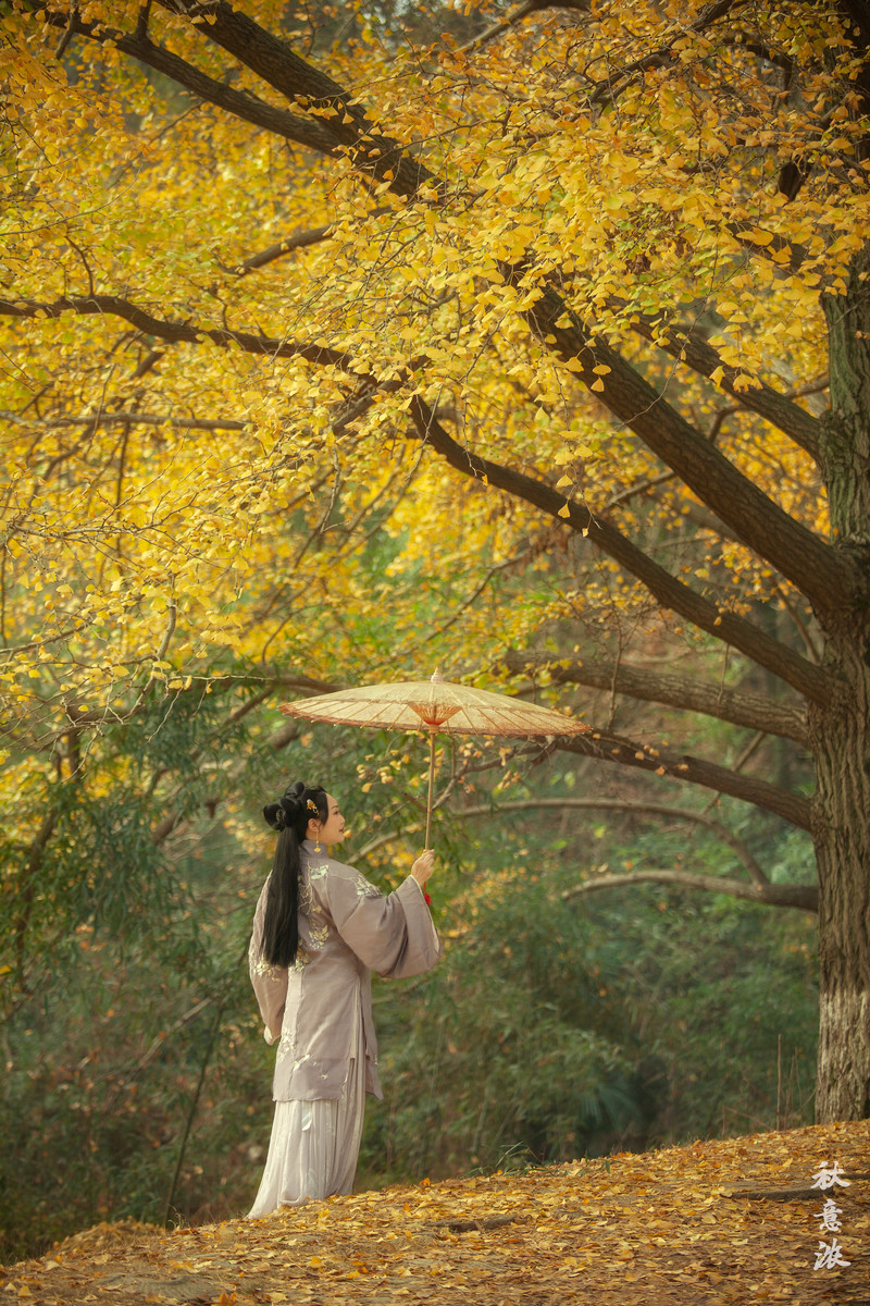 古风人像摄影-秋意浓,离人心上秋意浓,舞秋风,无处说离愁