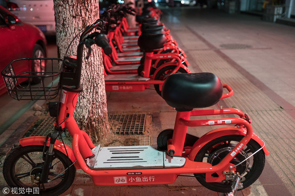 共享电动车亮相江西抚州 扫码实现租车