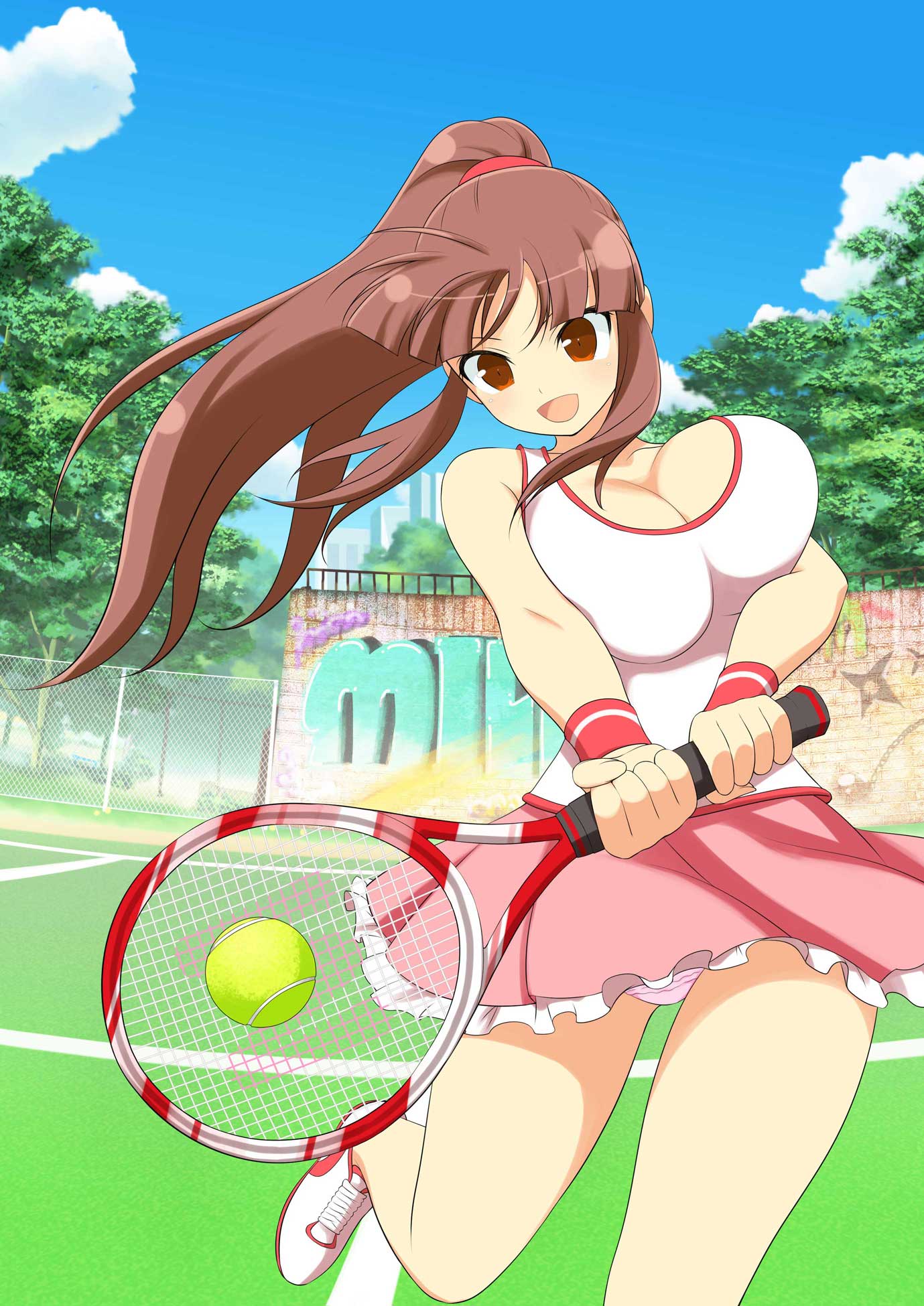 打网球的动漫女生图片