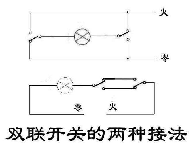 联体开关接线图图片