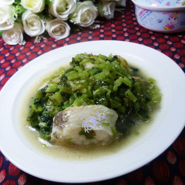 雪菜马头鱼,肉质鲜嫩,营养美味,好吃极了