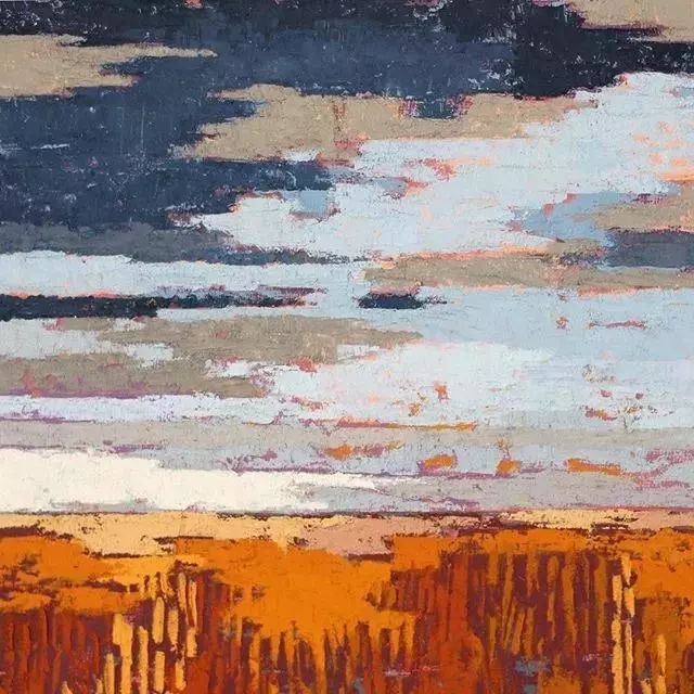 艺术家jessica fields的刮刀绘画作品