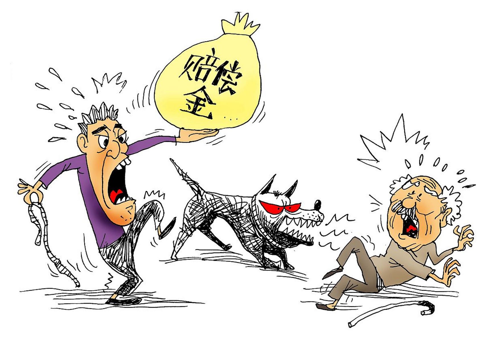 起诉索赔,主人改态度拒赔  江苏盐城滨海县,发生了一件松狮咬人的事件