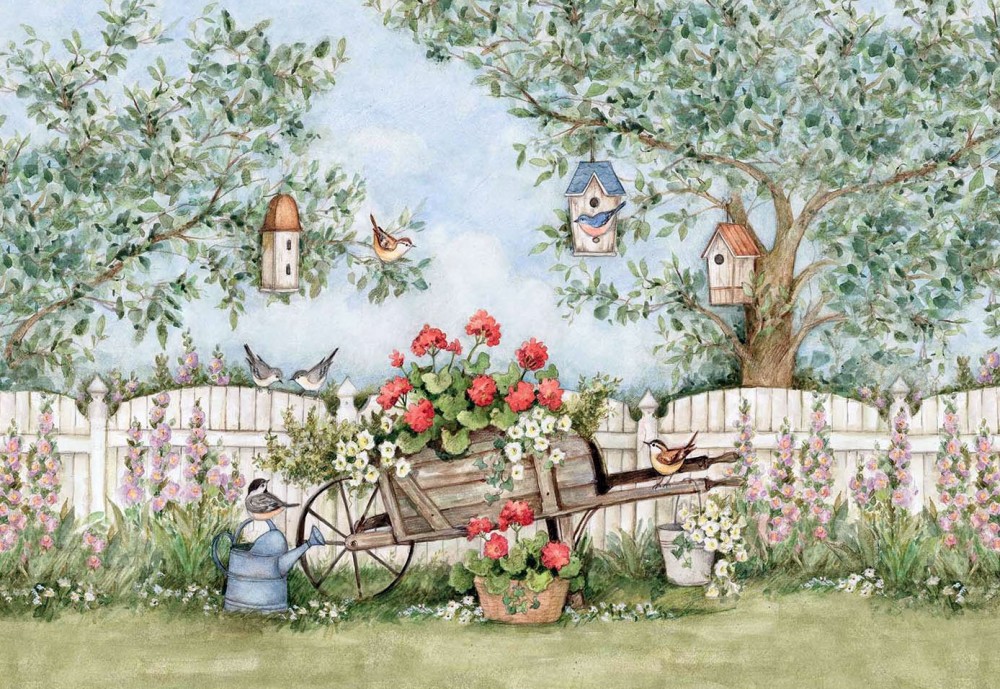 装饰画:漂亮精致的花园小物件-艺术家susan winget