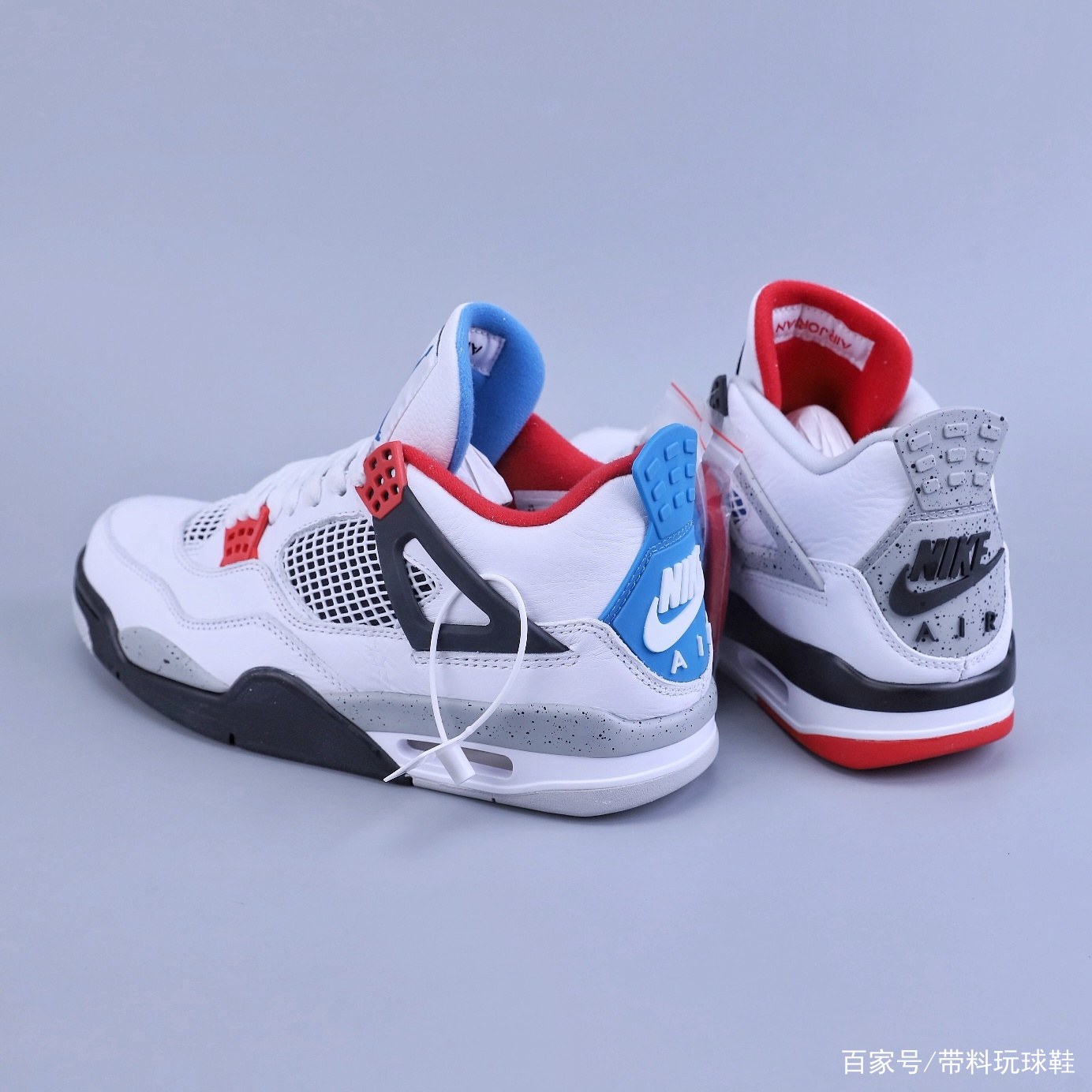 鞋都鸳鸯人还单身!乔4 AJ4 红蓝抢眼双搭篮球鞋开箱测评! 鞋都鸳鸯人还单身!乔4 AJ4 红蓝抢眼双搭篮球鞋开箱测评!