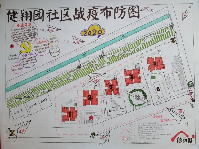 手绘"布防图"在手,宅家能知社区防疫事