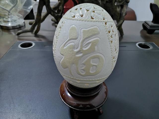 鸵鸟蛋工艺品赏析(1):镌刻中国传统文化和艺术之美