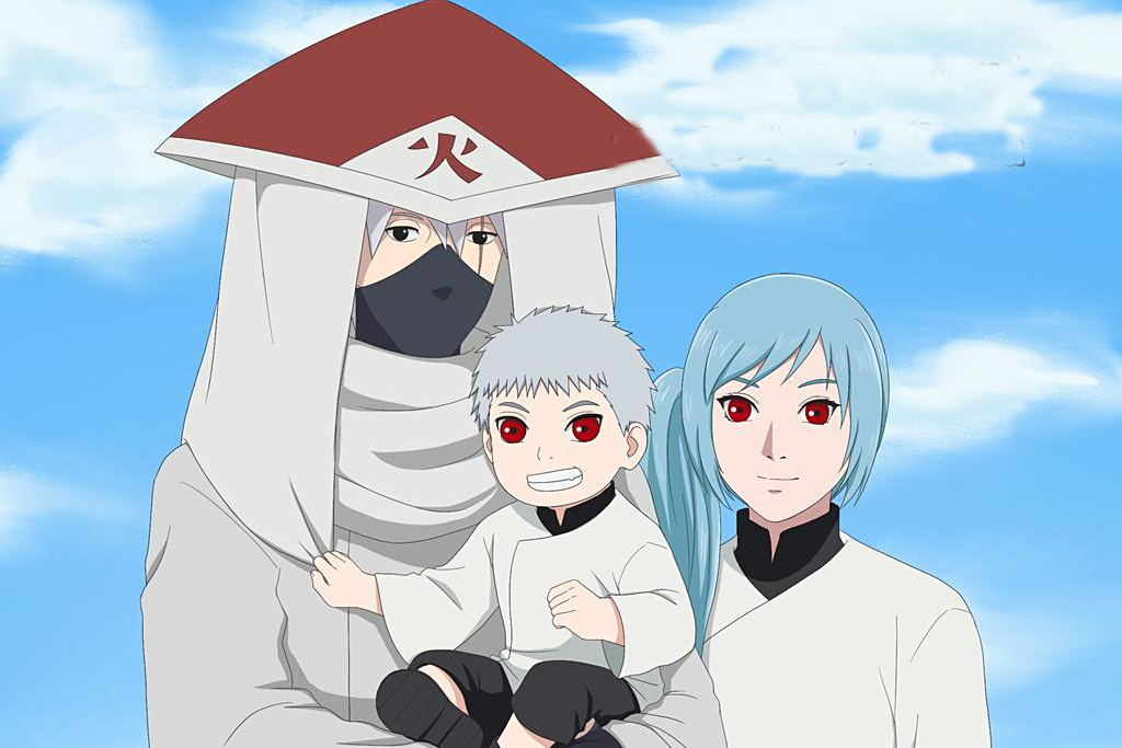 博人传番外:卡卡西脱单成功,孩子取名卡卡肯,妻子米娜神似花铃