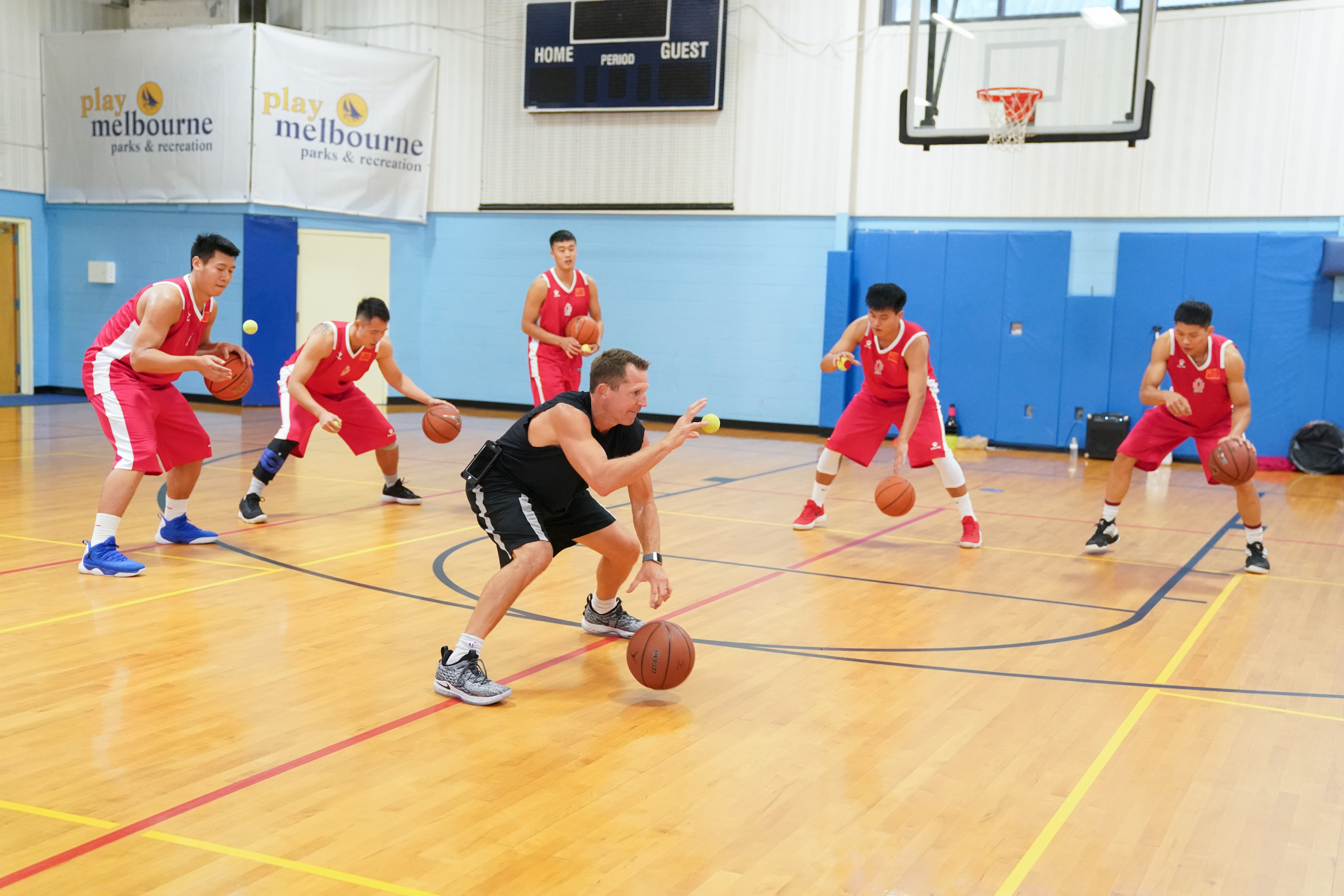 籃球——中國大學生3x3籃球聯賽優秀球員美國訓練營開營(2)