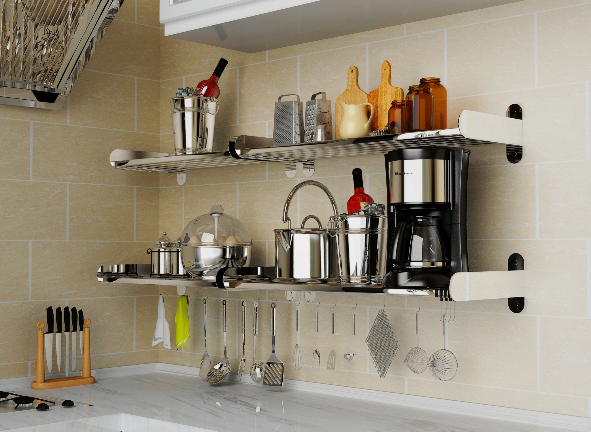 居家生活小智慧,3种实用小妙招,厨房空间放大2倍!