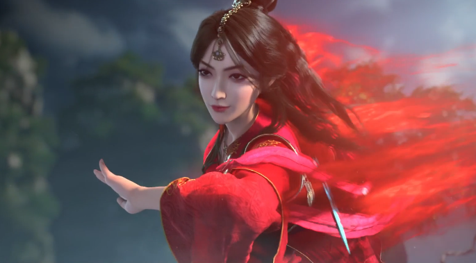 超美莽荒纪手游宣传:红衣小姐姐一见钟情,男主撞脸前世唐三