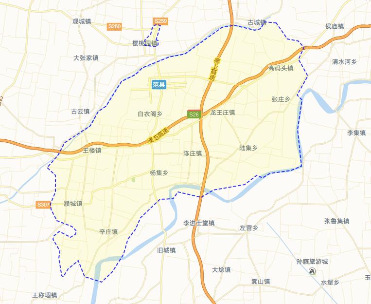 范县行政区划地图图片