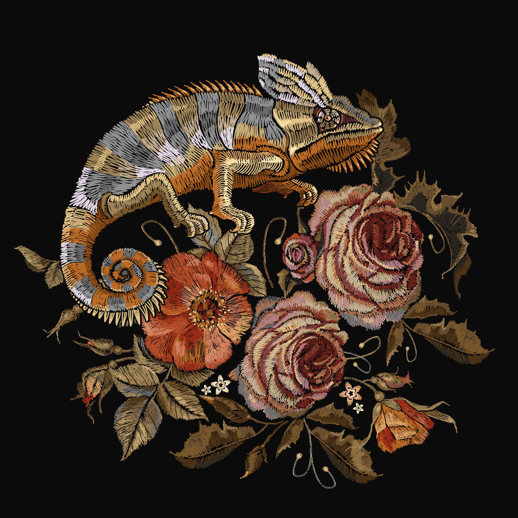 刺绣动物图样,你能看出这其实是画的吗?