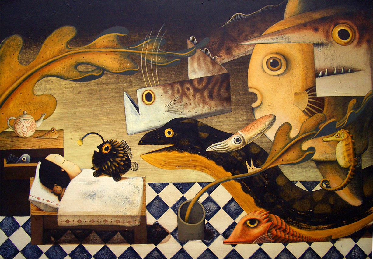 插画:意大利插画师philip giordano绘画作品