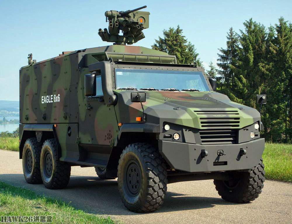 瑞士订购100辆"鹰v"6×6装甲侦察车 全重15吨 2023年开始交付