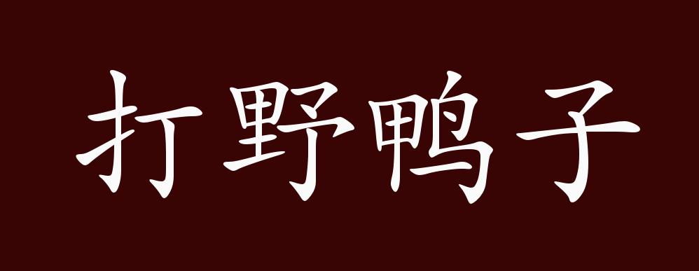 打野鸭子的出处,释义,典故,近反义词及例句用法 - 成语知识