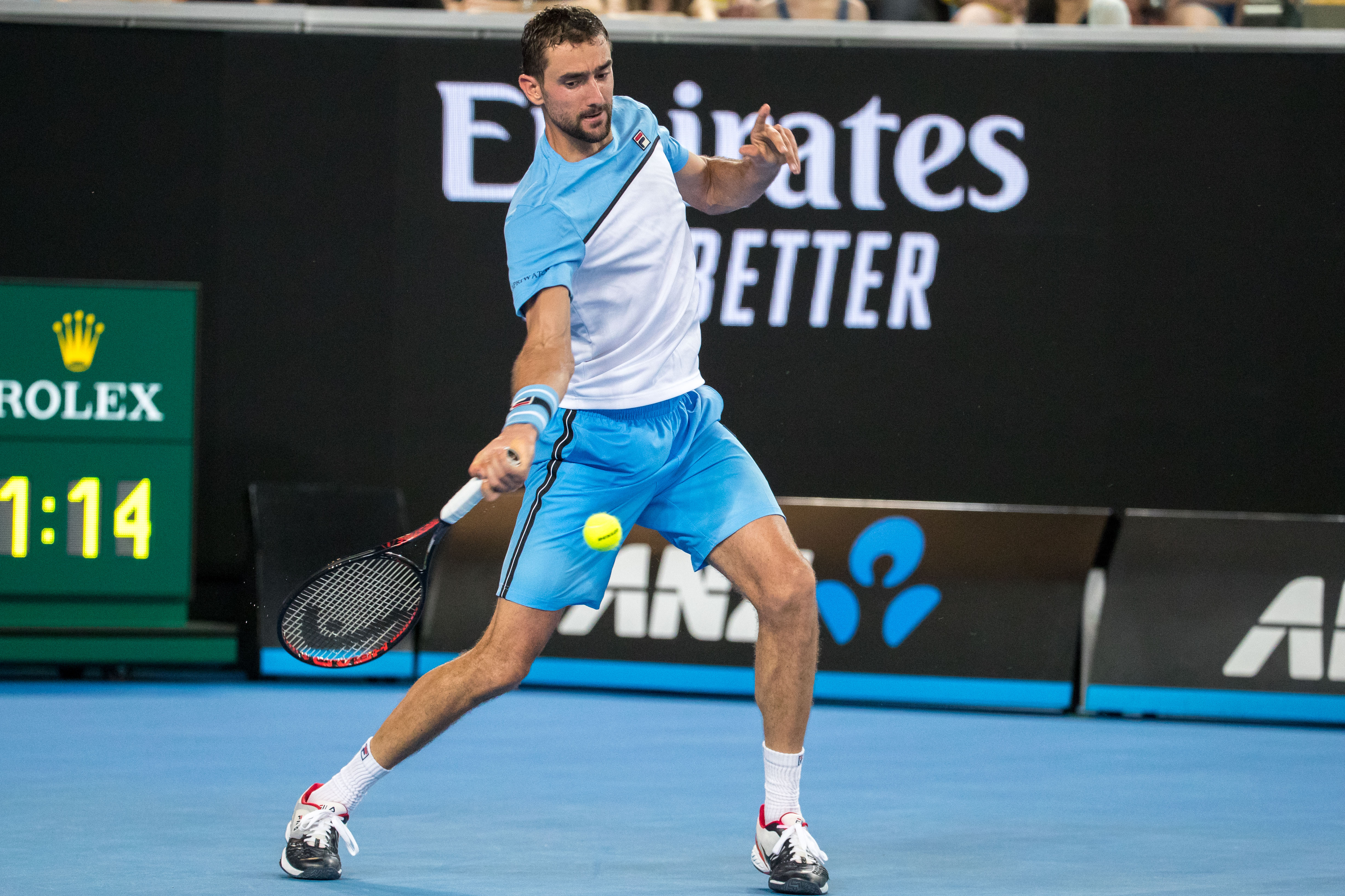 网球——澳网男单:西里奇晋级(1)