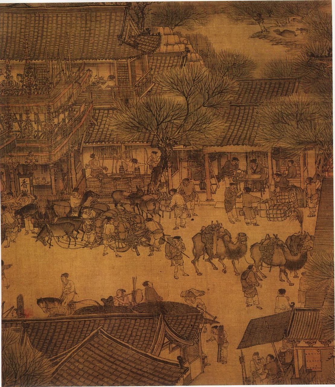 《清明上河图》是中国古代绘画艺术中的一座珍品,是北宋画家张择端的