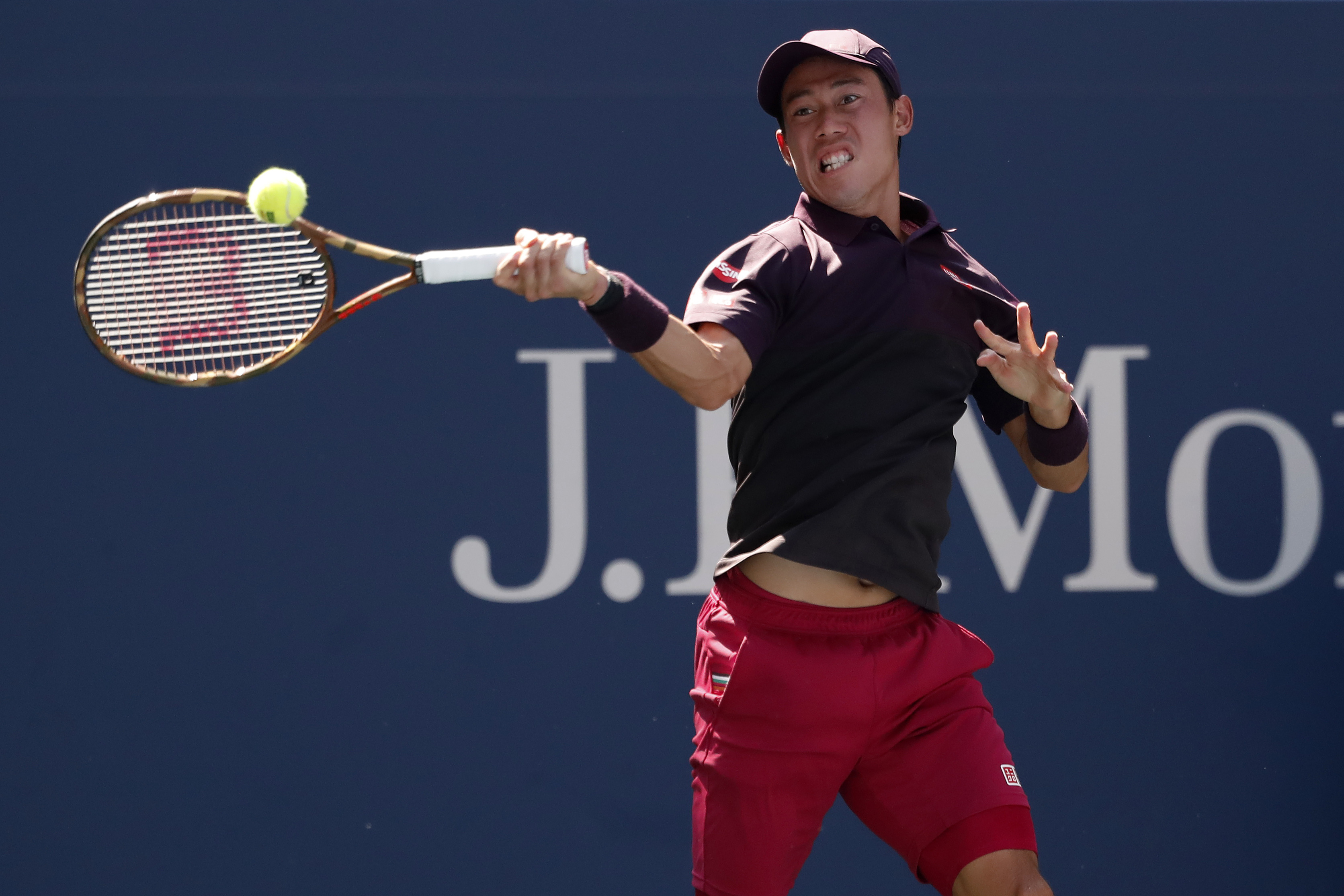 网球——美网:锦织圭晋级八强(22)