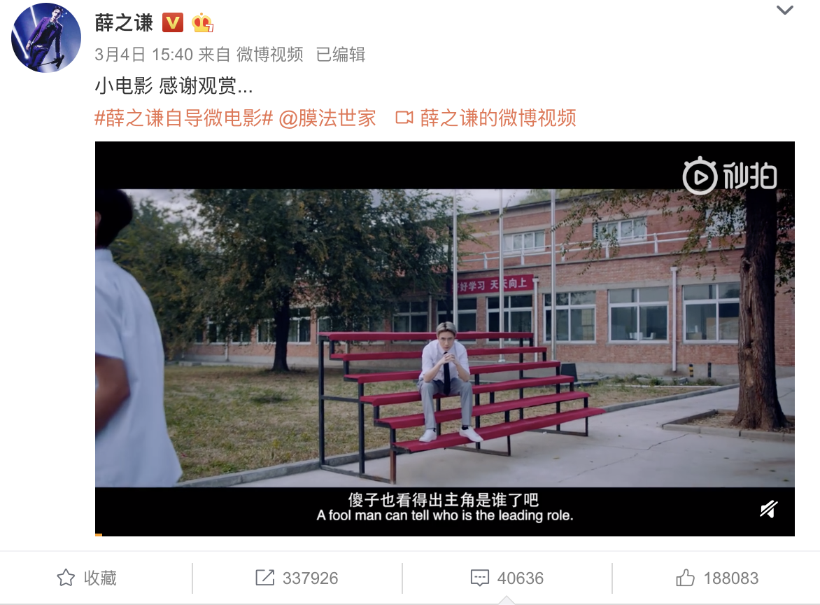 期待了好久的微电影 超有薛式风格的绿豆侠上映了