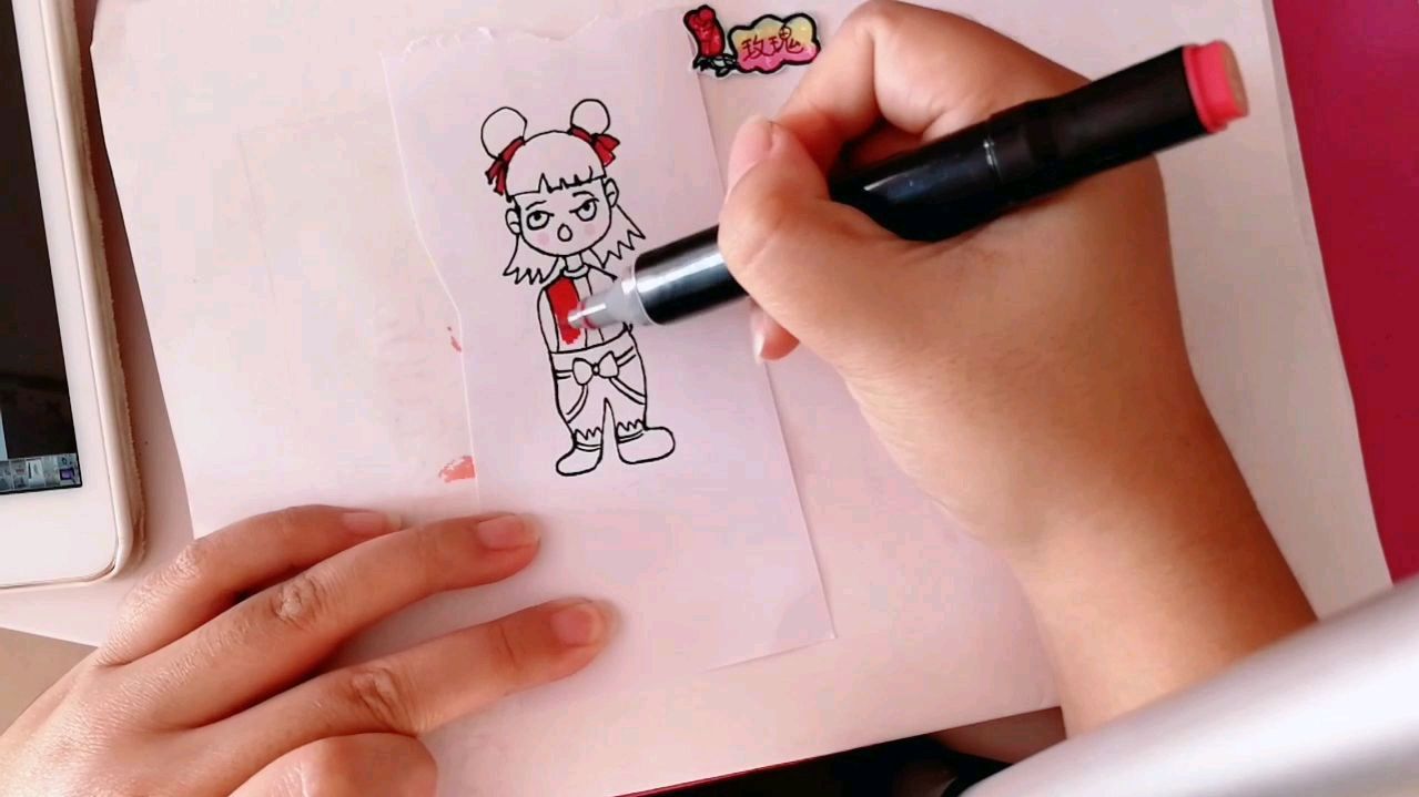 萌萌哒小哪吒简笔画