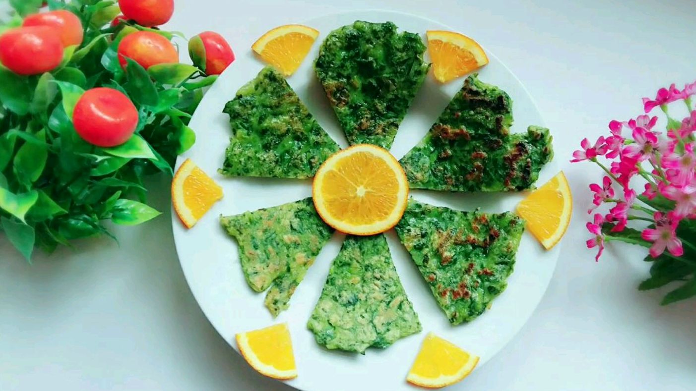 一把野菜,加上面粉和鸡蛋,用筷子搅一搅,教你做出美味野菜饼