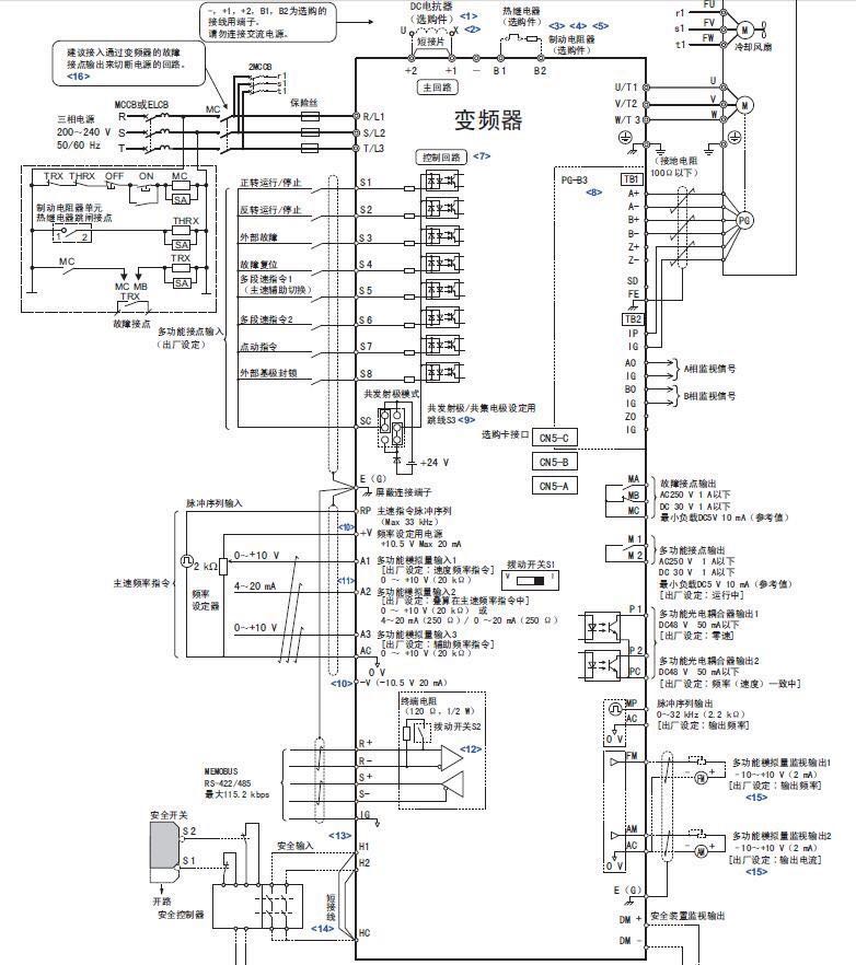 安川变频器接线图大全图片