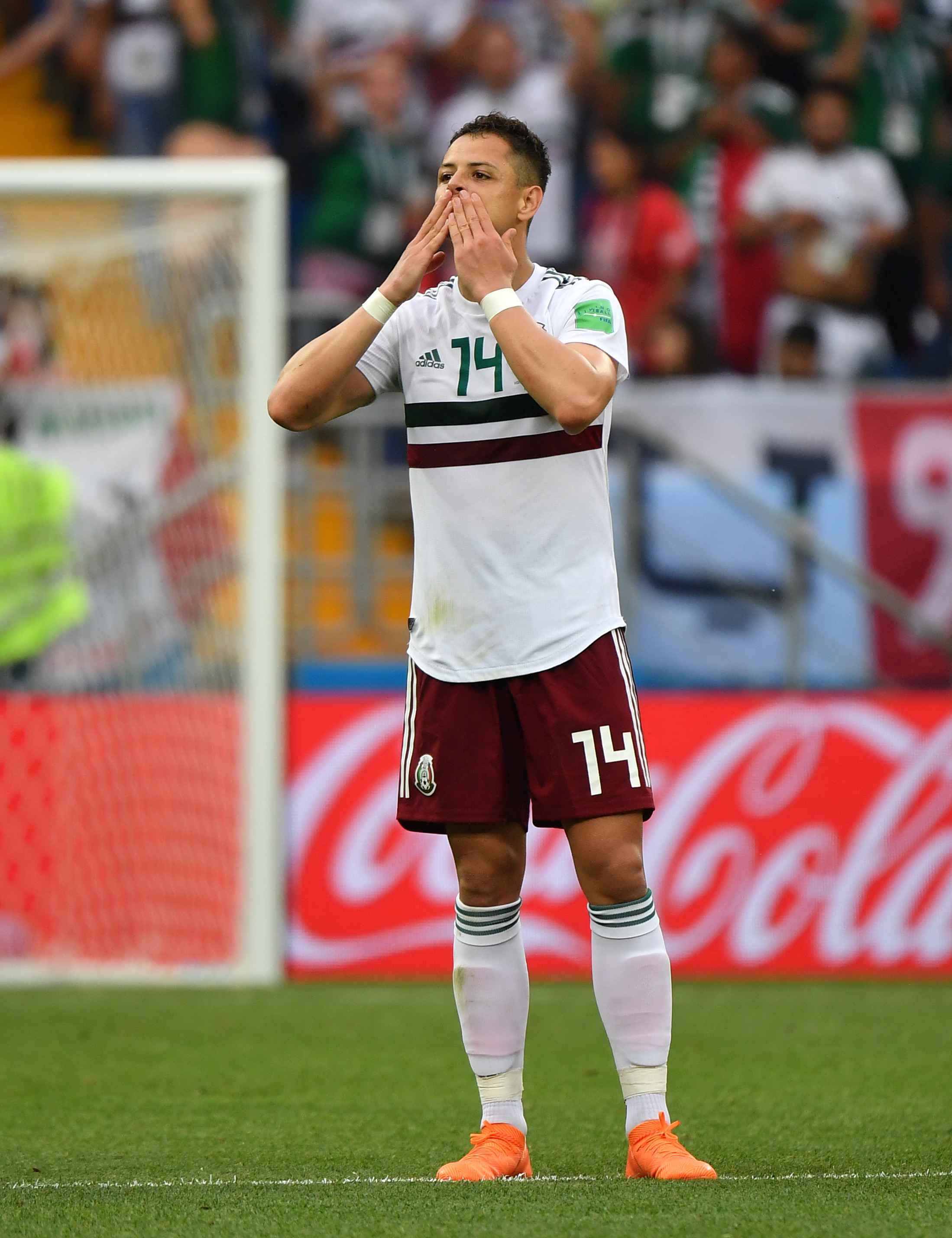 足球——f组:墨西哥队埃尔南德斯破门(1)