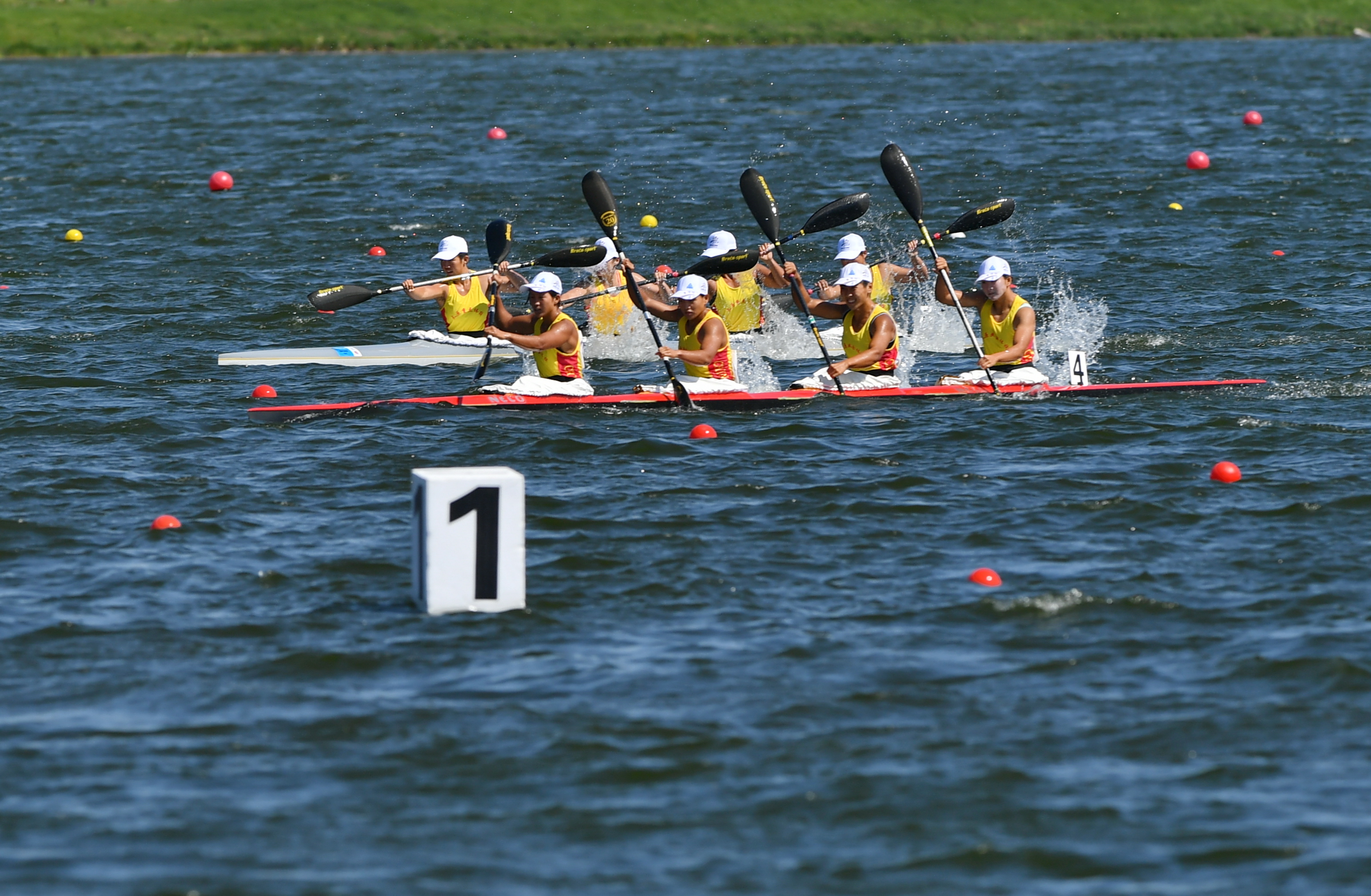 皮划艇静水——体校组乙组女子500米四人皮艇决赛赛况(1)