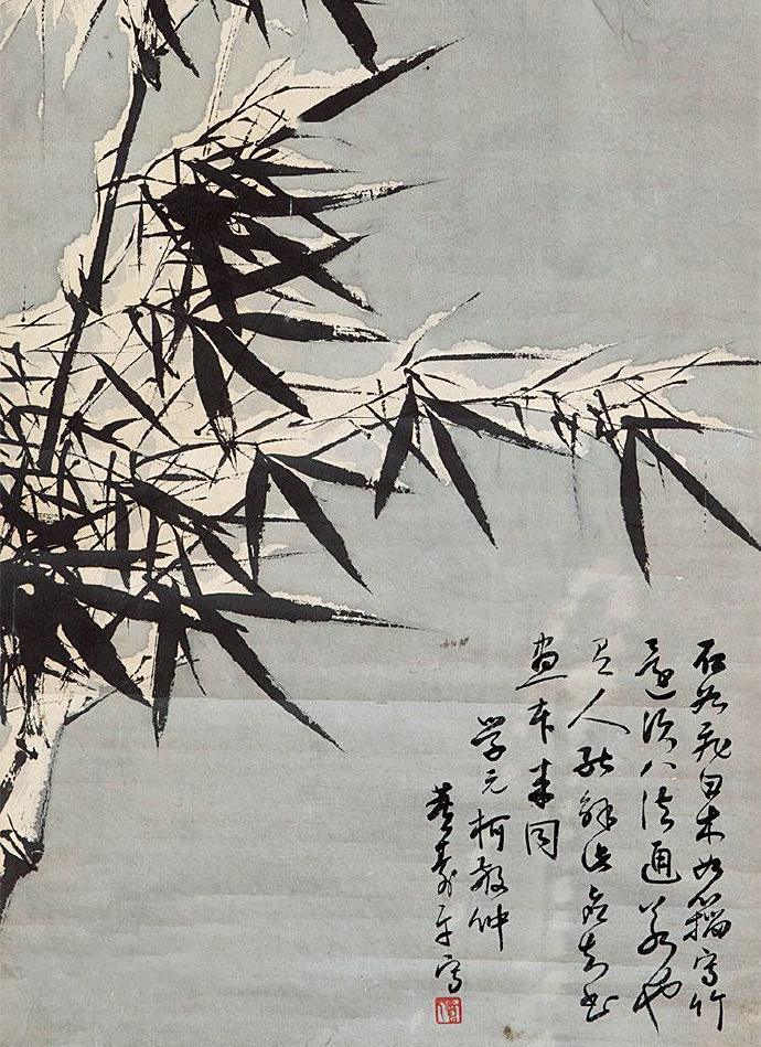 国画雪竹:飞雪有声,惟在竹间最雅!