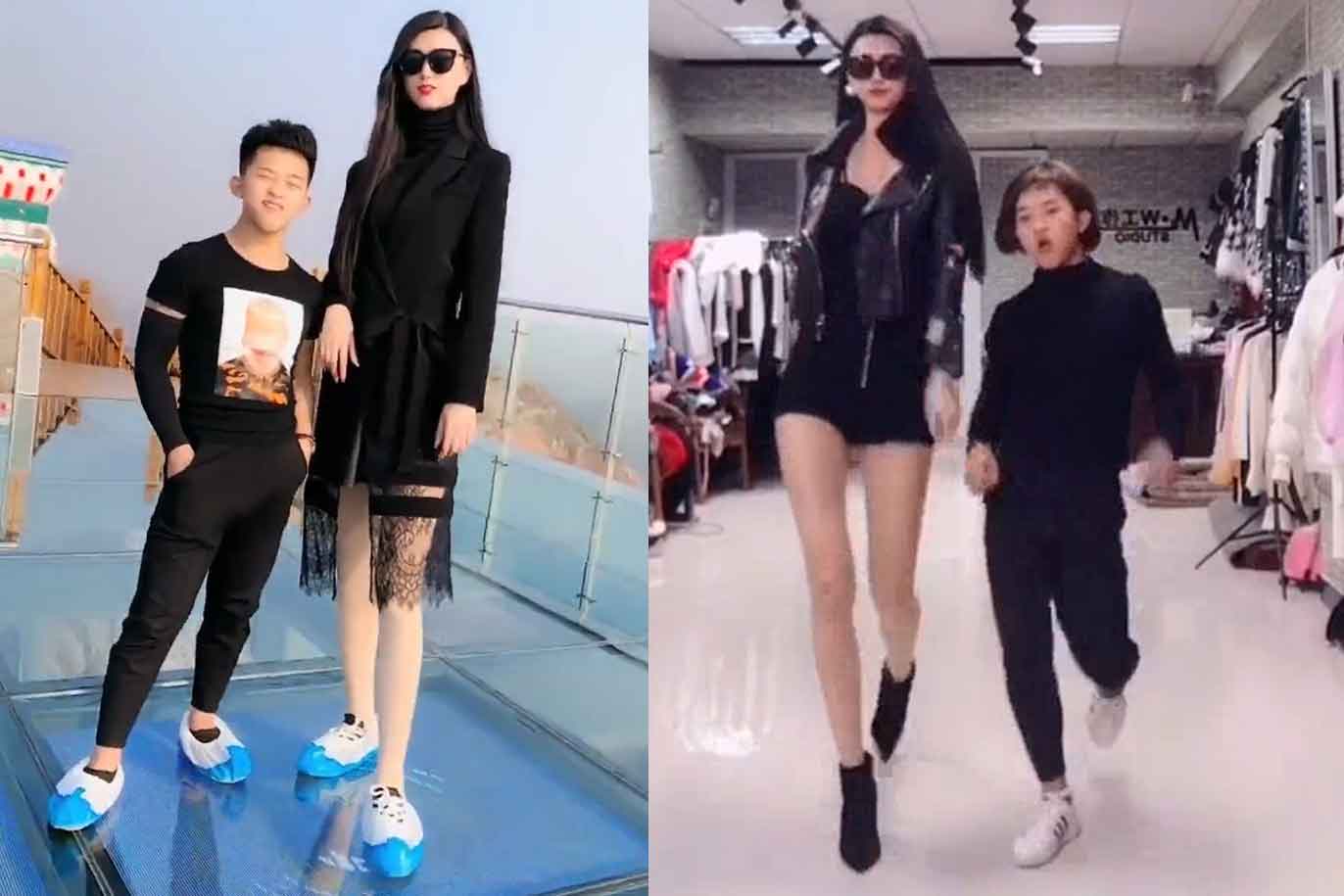 1米48男子因个矮自卑,拜2米美女为师找回自信,被赞最萌身高差