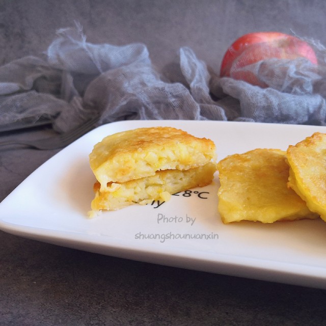 苹果鸡蛋饼,苹果多多,营养美味哦
