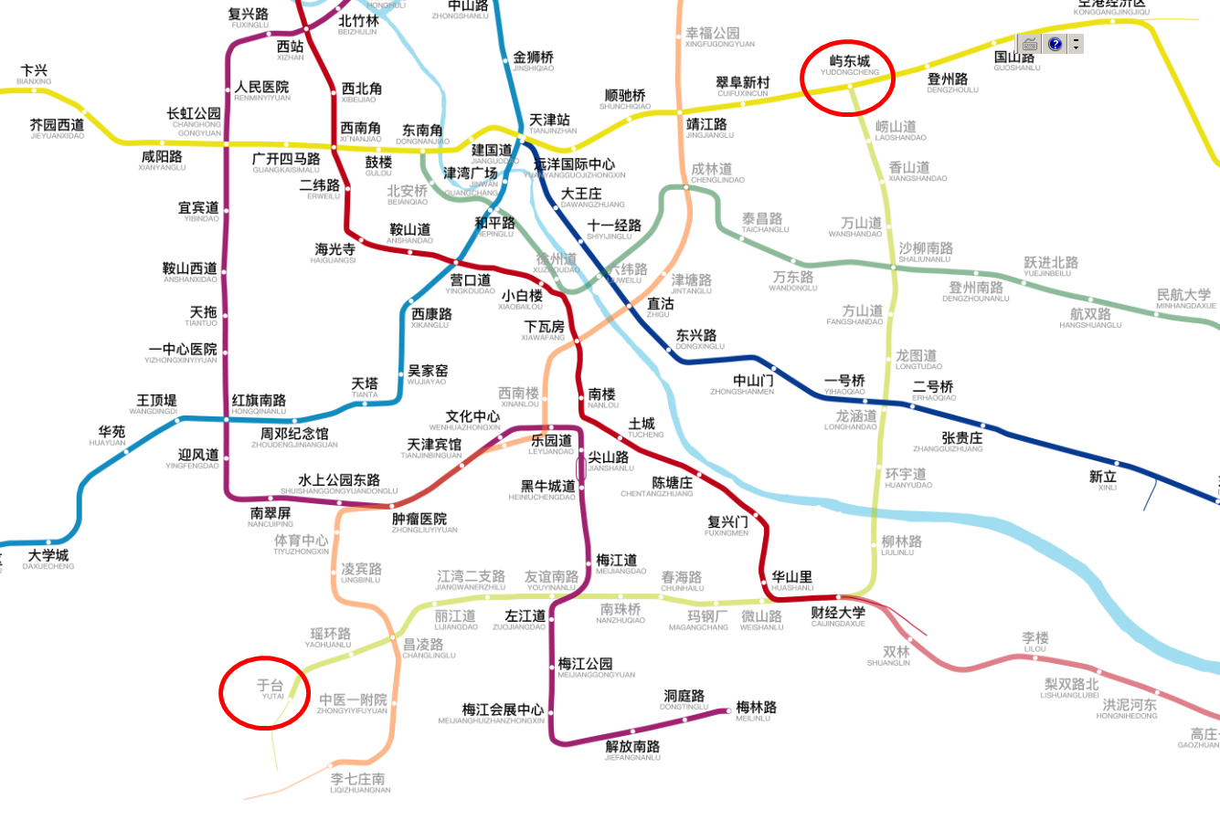 天津地铁10号线的建设进度比较理想,共有16个车站有了施工信息