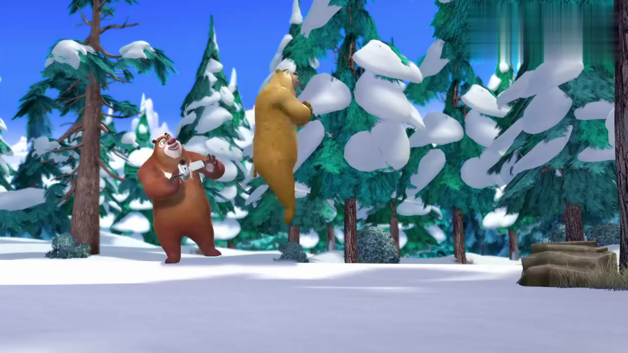 动漫壁纸:熊大也拍上视频了,还自以为很帅啊