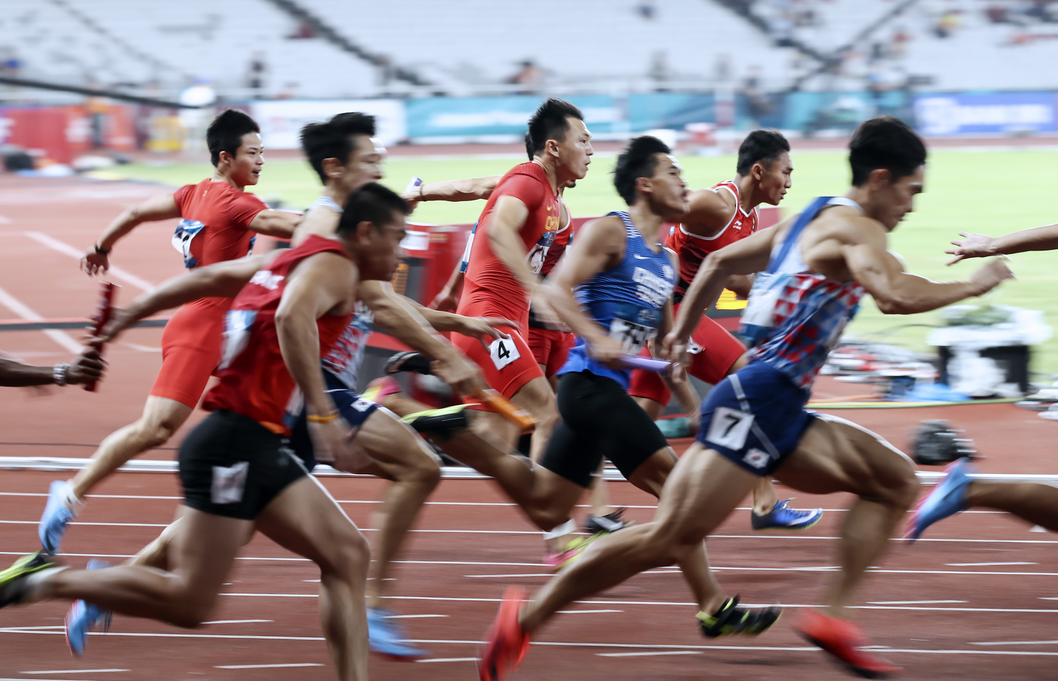 田徑——男子4x100米接力決賽賽況(20)