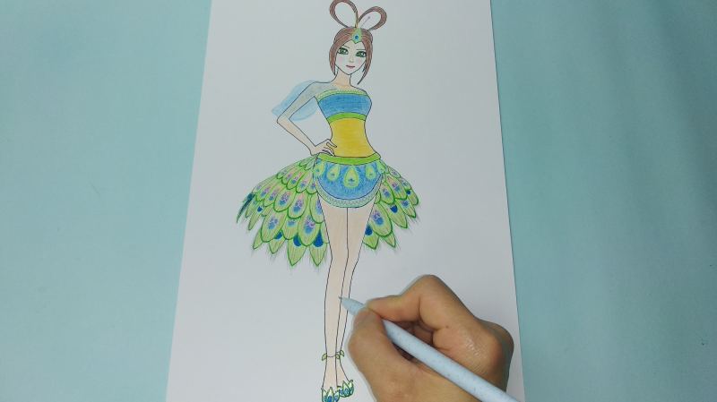 精灵梦叶罗丽仙子蓝孔雀简笔画画法详细喜欢的小朋友不要错过