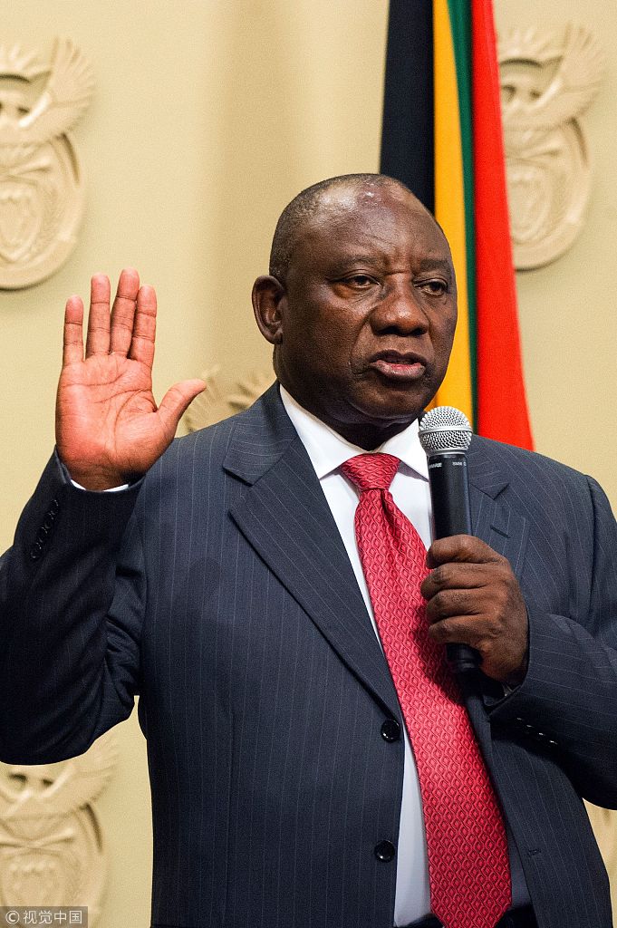 西里尔·拉马福萨今日宣誓就职 成南非新总统