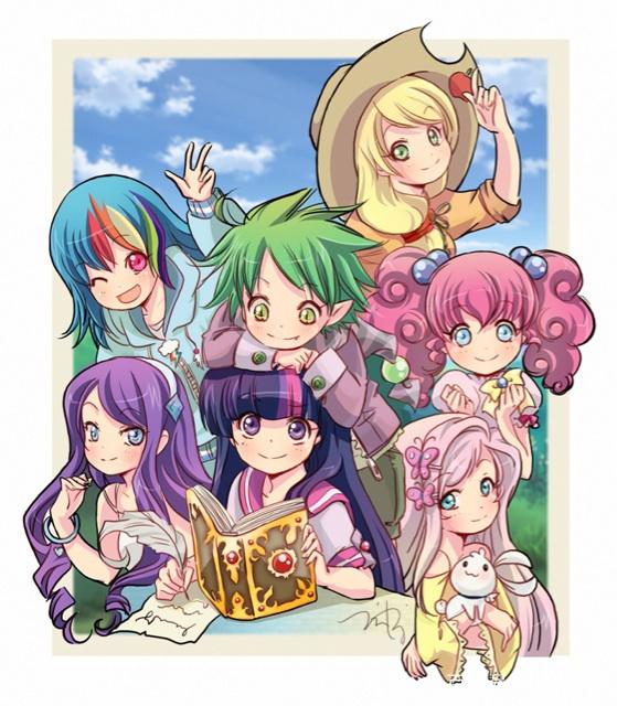 《彩虹小馬》擬人圖,柔柔紫悅變身小馬女孩萌萌噠超可愛!