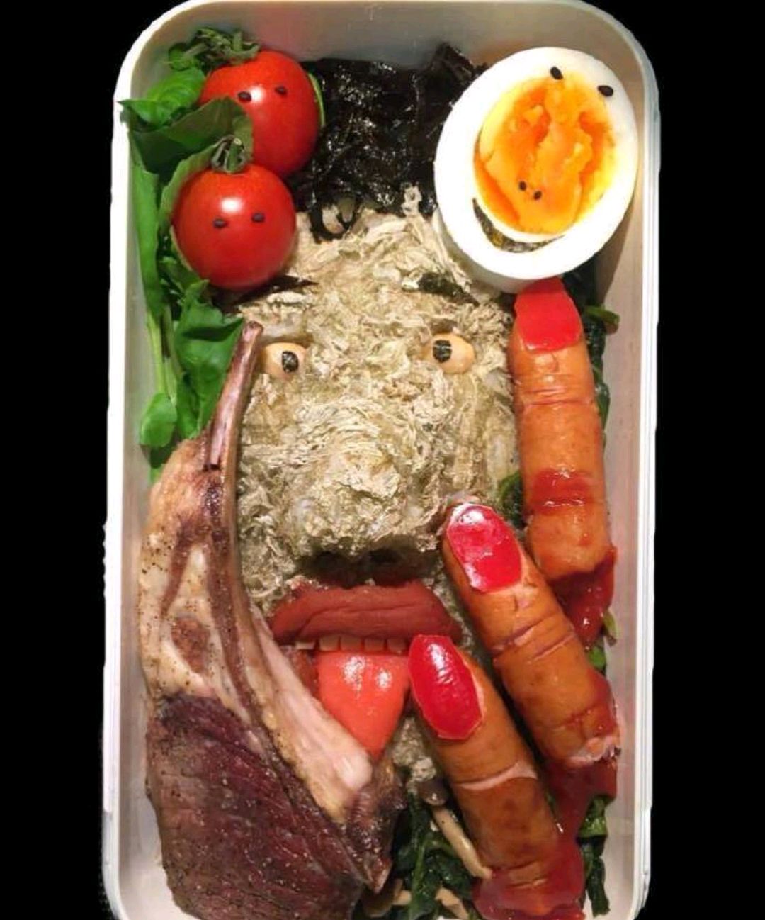 拿到这个便当的老公肯定是惹老婆生气了,这几天的便当打开后简直是惊