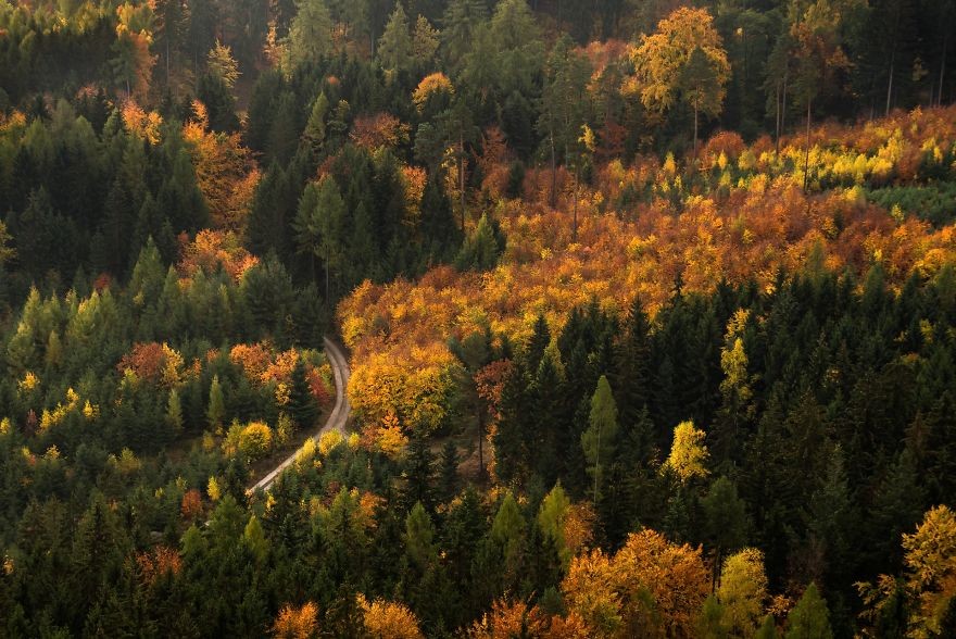 波兰:苏台德山脉的秋天,风光摄影作品欣赏