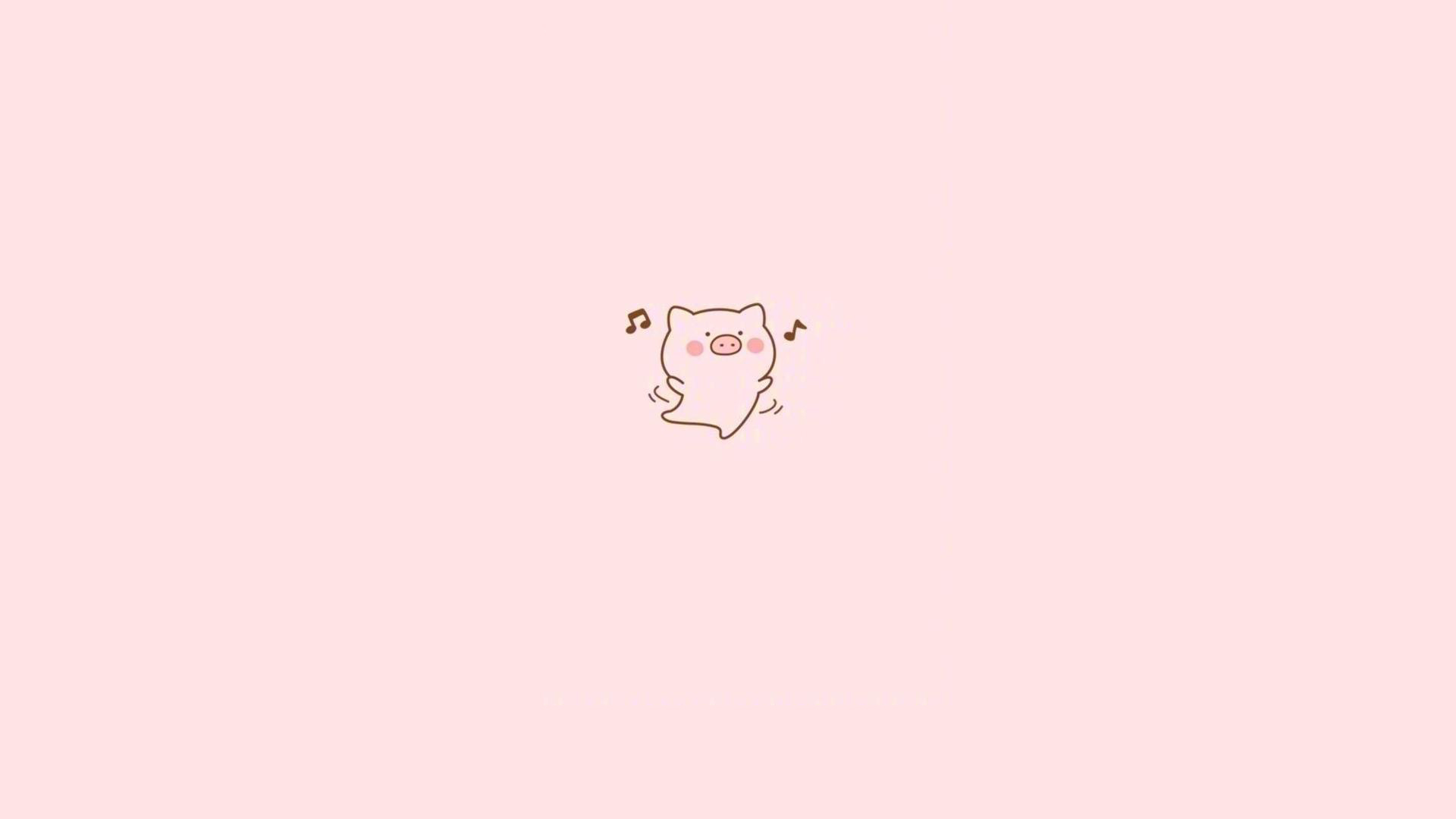 粉色系可爱卡通小猪图片壁纸,分辨率:1920x1200