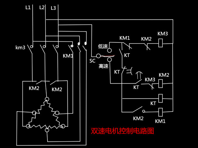  三相電機(jī)高低速接線方法_三相電機(jī)高低速接線方法圖