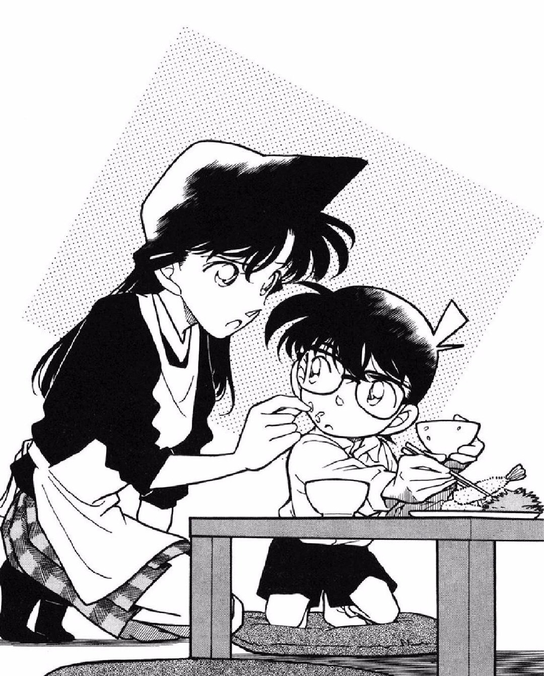 名侦探柯南黑白原画系列合集,青山的画风就是绝美可爱!