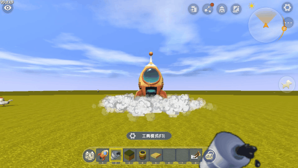 迷你世界:火箭只能去外太空?玩家解锁新玩法,没想到它会变身!