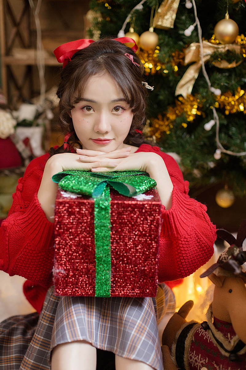清新少女写真-圣诞快乐,我的姑娘