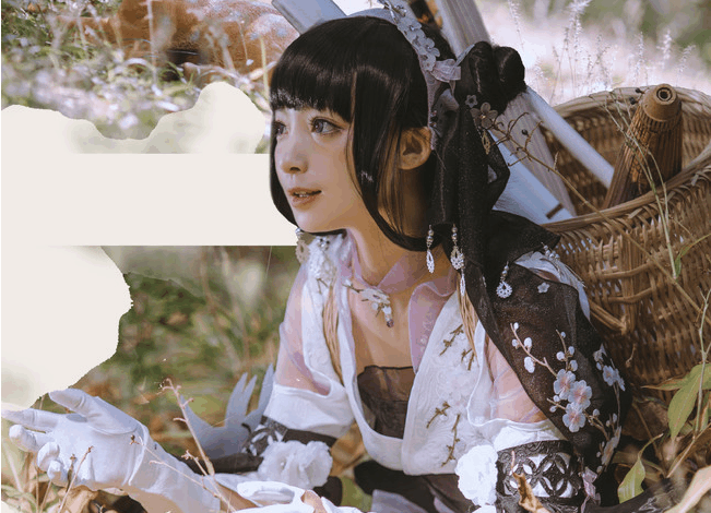 剑三:未烬花萝cos,如同晨间犹带露水的白梅,清新自然越品越美