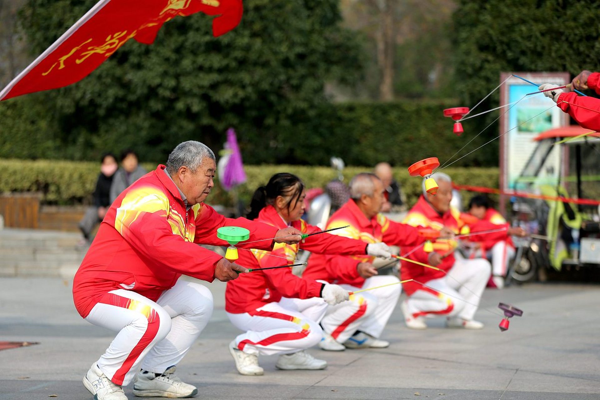 空竹立盘丝动作技巧图片