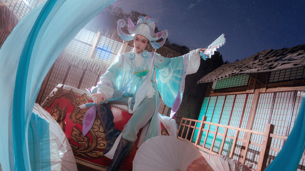 王者荣耀上官婉儿梁祝cos:梁山伯与祝英台,前世姻缘配拢来