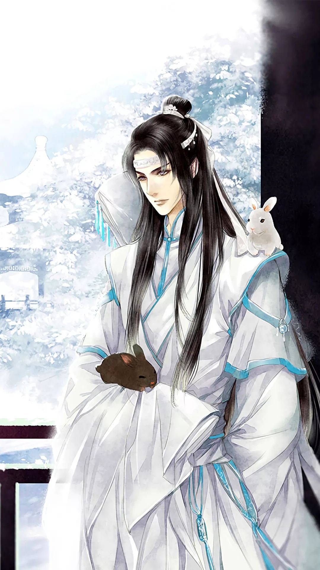 唯美古风二次元美男壁纸,走得近,世界离你愈来愈远