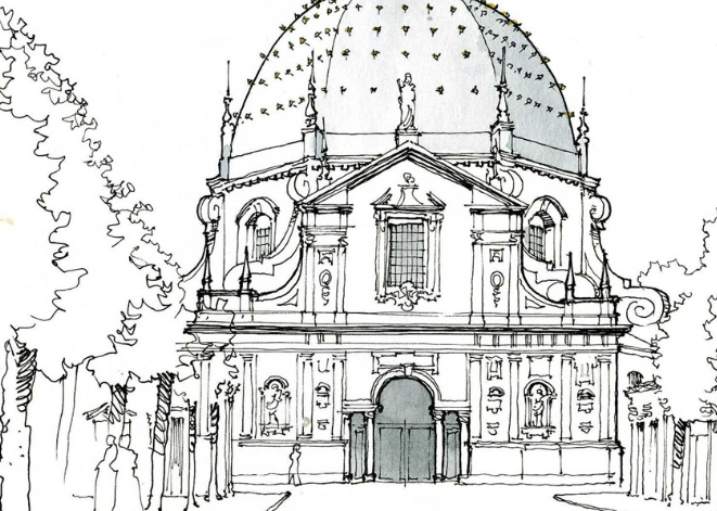 美图:欧式风格建筑手绘线稿集分享